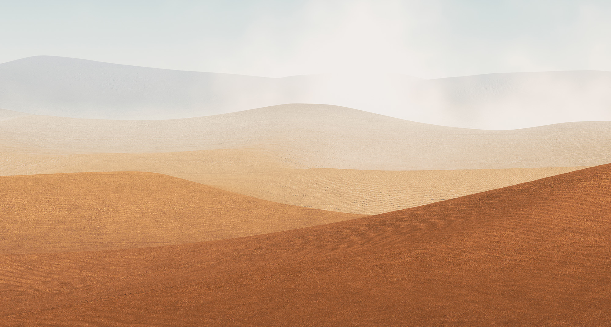 desert with sandstorm